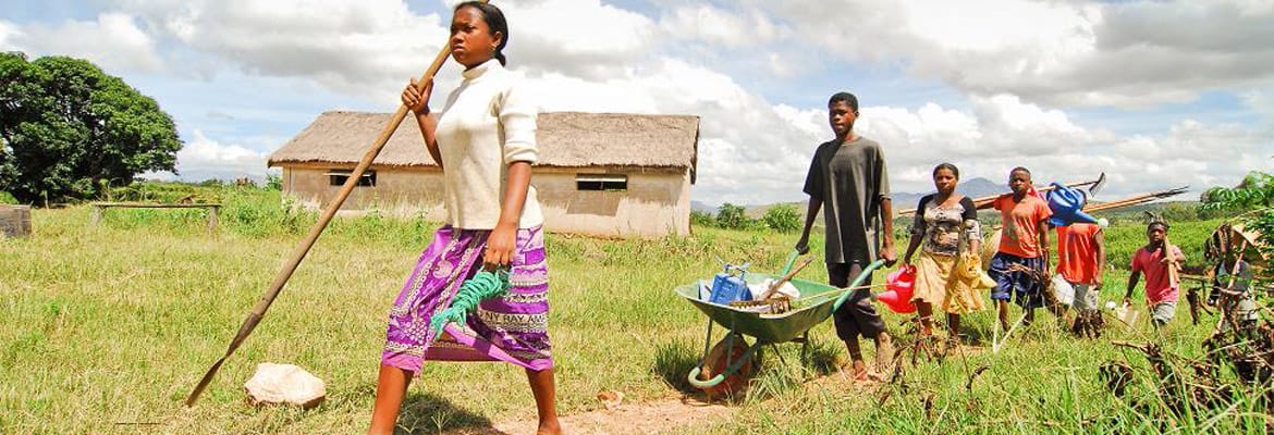 Des élèves des établissements agricoles malgaches que le CNEAP a contribué à créer.